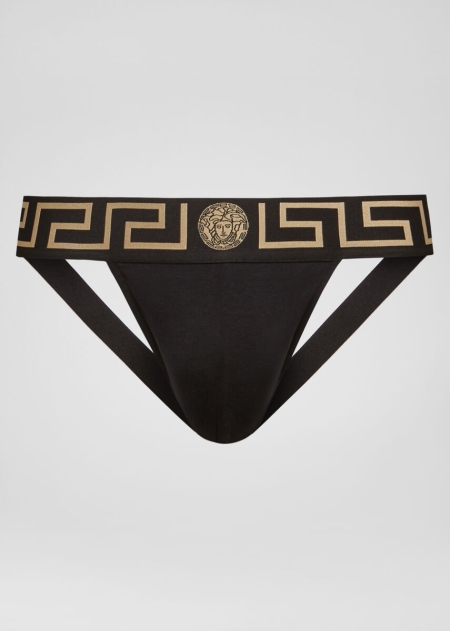 Chiloti Versace Greca Border Jock Strap Barbati | AMQYJZN-93